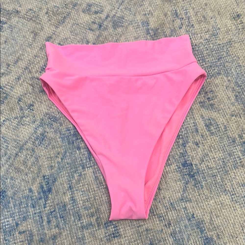 High-Waisted Pink Bikini Bottom